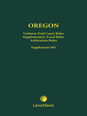 cover image of Oregon Uniform Trial Court Rules